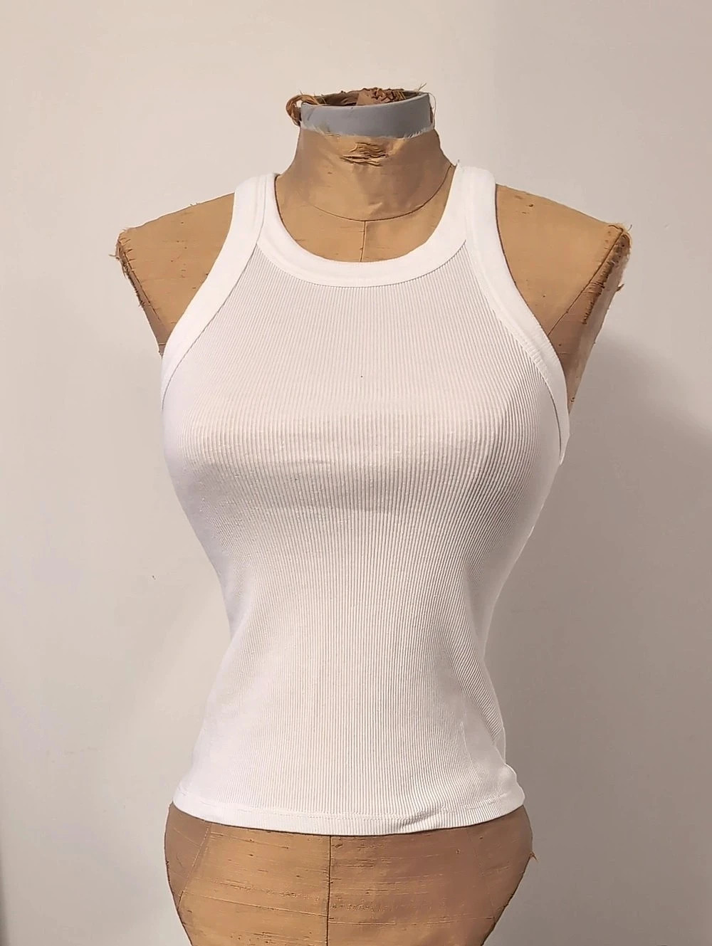 Reformation Ribbed Racerback Tank White Size XS